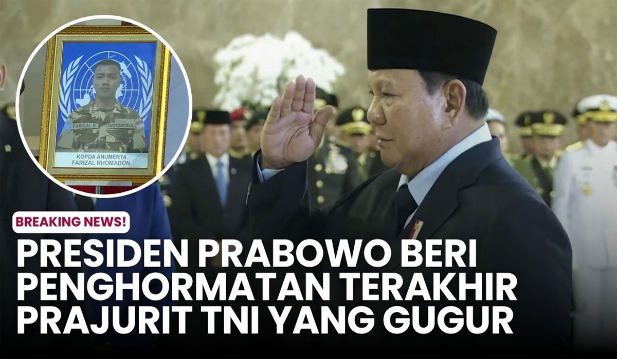 Tangis dan Duka! Prabowo Beri Penghormatan Terakhir Untuk 3 Prajurit TNI di Lebanon